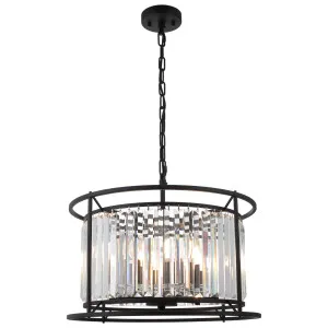 Cougar Amelia Black Modern Luxe Clear Crystal Pendant Large by Cougar, a Chandeliers for sale on Style Sourcebook