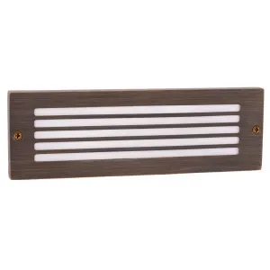 Havit Ardam Large Rectangular 3CCT LED Wall/Step Light Antique Brass by Havit, a Outdoor Lighting for sale on Style Sourcebook