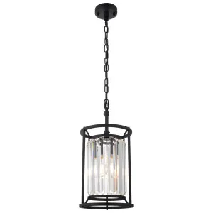 Cougar Amelia Black Modern Luxe Clear Crystal Pendant Small by Cougar, a Chandeliers for sale on Style Sourcebook