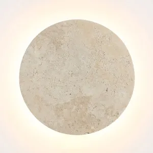 Oriel Lighting Dot Natural Travertine Eclipse Tricolour LED Wall Light Small by Oriel Lighting, a Wall Lighting for sale on Style Sourcebook