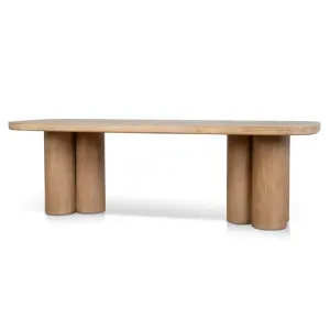 Ex Display - Hallie 2.4m Elm Dining Table - Light Natural by Interior Secrets - AfterPay Available by Interior Secrets, a Dining Tables for sale on Style Sourcebook