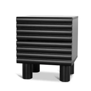 Ex Display - Vasuda 48cm Bedside Table - Matte Black by Interior Secrets - AfterPay Available by Interior Secrets, a Bedside Tables for sale on Style Sourcebook