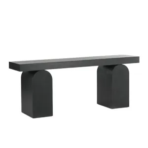Ex Display - Junon 1.9m New Elm Console Table - Full Black by Interior Secrets - AfterPay Available by Interior Secrets, a Console Table for sale on Style Sourcebook