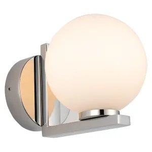 Cougar Elin Modern Opal Matte Glass Orb Wall Light Chrome by Cougar, a Wall Lighting for sale on Style Sourcebook