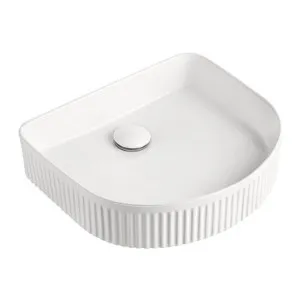 Arch Fluted Above Counter Basin 415 X 360mm Gloss White In White/Gloss White By ADP by ADP, a Basins for sale on Style Sourcebook