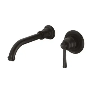 Cromford Switchmix Wall Basin Or Bath Mixer Set | Made From Brass In Matte Black By Phoenix by PHOENIX, a Bathroom Taps & Mixers for sale on Style Sourcebook