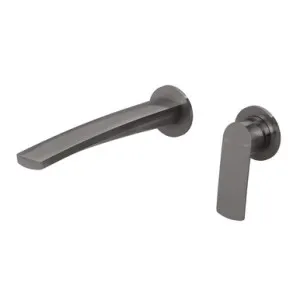 Mekko Switchmix Wall Basin Or Bath Mixer Set Round Plates | Made From Brass In Brushed Carbon By Phoenix by PHOENIX, a Bathroom Taps & Mixers for sale on Style Sourcebook