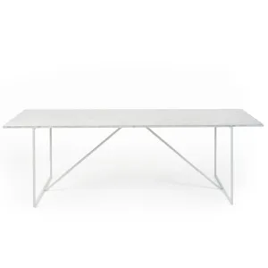 Nala Dining Table - White Marble by null, a Dining Tables for sale on Style Sourcebook