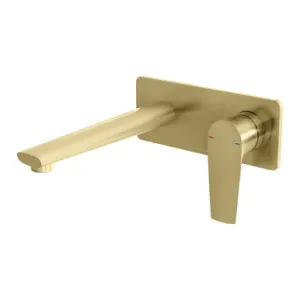 Arlo Wall Basin Or Bath Mixer Set 200mm (Trim Kit Only) Brushed Lead Free In Gold By Phoenix by PHOENIX, a Bathroom Taps & Mixers for sale on Style Sourcebook