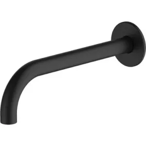Venice Curved Wall Spout 200mm Matte 5Star Lead Free | Made From Brass In Black By Oliveri by Oliveri, a Bathroom Taps & Mixers for sale on Style Sourcebook