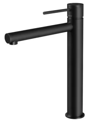 Vivid Slimline Hob Tall Basin Mixer (Straight Spout) 6Star Lead Free | Made From Brass In Matte Black By Phoenix by PHOENIX, a Bathroom Taps & Mixers for sale on Style Sourcebook