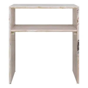 Juno Bedside Table 55cm in Marble Sandy Beige by OZ Design, a Bedside Tables for sale on Style Sourcebook