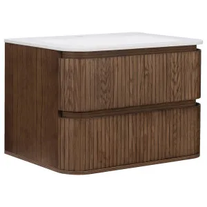 Calso 75cm Wall Hung Single Vanity, Dark Walnut by Schots Home Emporium, a Vanities for sale on Style Sourcebook