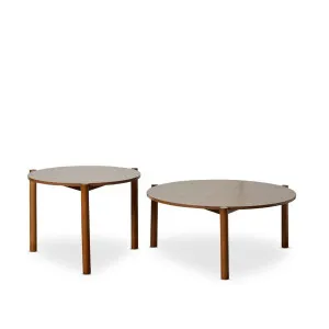 Blair Round Nesting Coffee Tables - Walnut - Mocka by Mocka., a Coffee Table for sale on Style Sourcebook