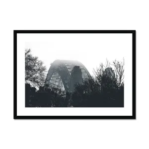 Sydney Harbour Bridge Through Trees Monochrome  Framed & Mounted Print by null, a Prints for sale on Style Sourcebook