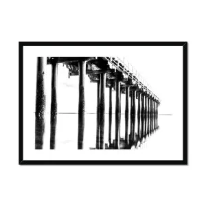 Coastal Pier  Black & White Framed & Mounted Print by null, a Prints for sale on Style Sourcebook