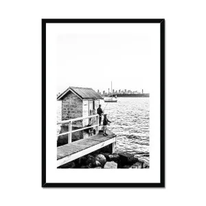 Fishing With Love Monochrome Framed & Mounted Print by null, a Prints for sale on Style Sourcebook