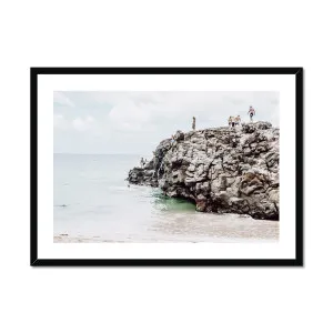 Coastal Ocean Rock Jumping Framed Print by null, a Prints for sale on Style Sourcebook