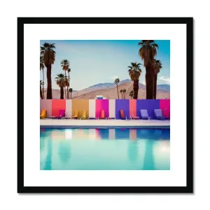 Palm Springs Pool Beds Ai Framed & Mounted Print by null, a Prints for sale on Style Sourcebook