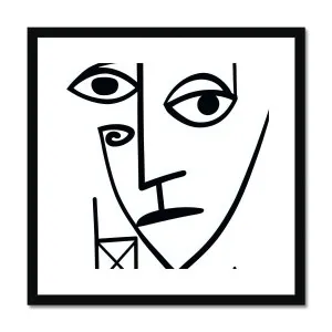 Ai Picasso Style Face Framed & Mounted Print by null, a Prints for sale on Style Sourcebook