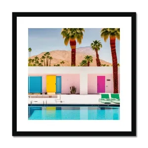 Palm Springs Coloured Doors Framed & Mounted Print by null, a Prints for sale on Style Sourcebook