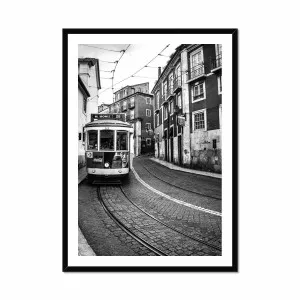 Lisbon Tram Black And White Framed Print by null, a Prints for sale on Style Sourcebook