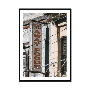 Take Away Foods  Framed Print by null, a Prints for sale on Style Sourcebook