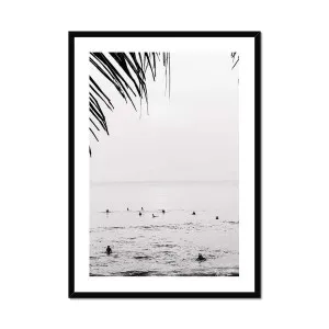 Black and White Bali Canggu Surfers Framed Print by null, a Prints for sale on Style Sourcebook