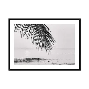 Black and White Bali Canggu Surfers Paradise Framed Print by null, a Prints for sale on Style Sourcebook