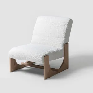 Oscar Lounge Chair Boucle Natural & Oak by null, a Chairs for sale on Style Sourcebook