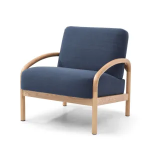 Luna Occasional Upholstered Armchair Navy by null, a Chairs for sale on Style Sourcebook