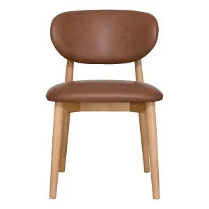 Malfa Dining Chair in Urbane Leather Dark Brown / Clear by OZ Design, a Dining Chairs for sale on Style Sourcebook