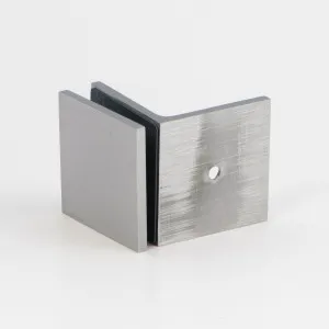 Boston 90 Degree Wall to Glass Bracket Satin Chrome by null, a Bathroom Fixtures for sale on Style Sourcebook