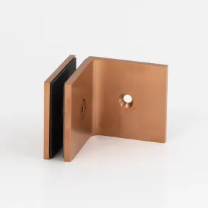 Boston 90 Degree Wall to Glass Bracket Brushed Rose Gold by Estelle, a Bathroom Fixtures for sale on Style Sourcebook