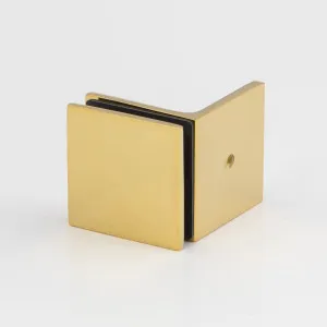 Boston 90 Degree Wall to Glass Bracket  Polished Gold by null, a Bathroom Fixtures for sale on Style Sourcebook