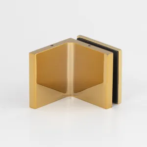 Stealth Wall to Glass Bracket with Cover Plate - Polished Gold by null, a Bathroom Fixtures for sale on Style Sourcebook