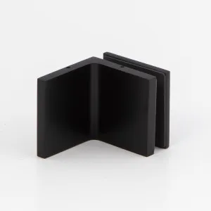 Stealth Wall to Glass Bracket with Cover Plate - Matte Black by null, a Bathroom Fixtures for sale on Style Sourcebook