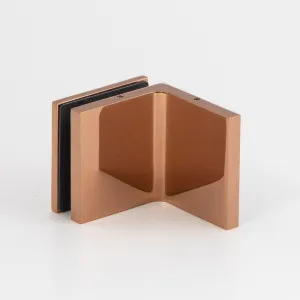 Stealth Wall to Glass Bracket with Cover Plate - Polished Rose Gold by null, a Bathroom Fixtures for sale on Style Sourcebook