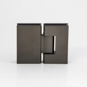 Glass to Glass 180 Degree Hinge with Cover Brushed Gun Metal by null, a Bathroom Fixtures for sale on Style Sourcebook
