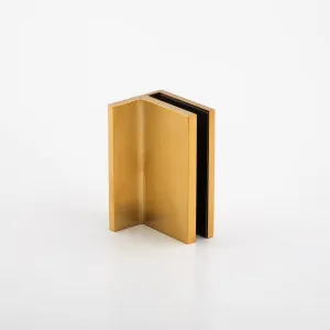 Statesman Wall to Glass Clamp with leg Raw Brushed Brass by null, a Bathroom Fixtures for sale on Style Sourcebook