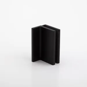 Statesman Wall to Glass Clamp with leg Matte Black by null, a Bathroom Fixtures for sale on Style Sourcebook