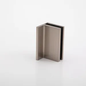 Statesman Wall to Glass Clamp with leg Satin Nickel by null, a Bathroom Fixtures for sale on Style Sourcebook