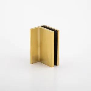 Statesman Wall to Glass Clamp with leg Brushed Brass by null, a Bathroom Fixtures for sale on Style Sourcebook