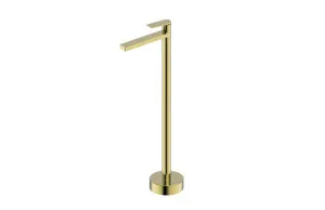 Statesman Floor Standing Bath spout and Mixer Brushed Brass by null, a Bathroom Taps & Mixers for sale on Style Sourcebook