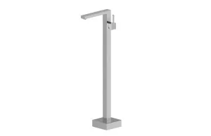 Floor Standing Bath Spout with Mixer Satin Nickel by null, a Bathroom Taps & Mixers for sale on Style Sourcebook