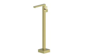 Floor Standing Bath Spout with Mixer Brushed Brass by null, a Bathroom Taps & Mixers for sale on Style Sourcebook