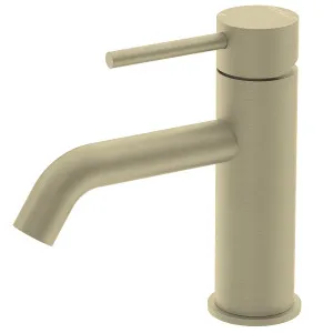 Pinnacles Basin Mixer Tap Soft Gold Brushed by null, a Bathroom Taps & Mixers for sale on Style Sourcebook