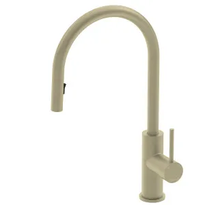 Pinnacles Pull Out Kitchen Mixer Soft Gold Brushed by null, a Bathroom Taps & Mixers for sale on Style Sourcebook