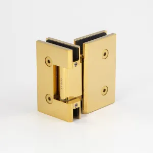 Boston 6-8mm Glass to Glass 180 Degree Shower Hinge - Polished Gold by null, a Bathroom Fixtures for sale on Style Sourcebook