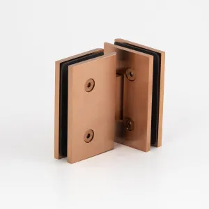 Boston 6-8mm Glass to Glass 180 Degree Shower Hinge - Brushed Rose Gold by null, a Bathroom Fixtures for sale on Style Sourcebook